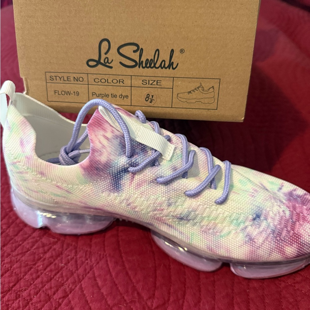 La Sheelah Purple Tie Dye Sneakers